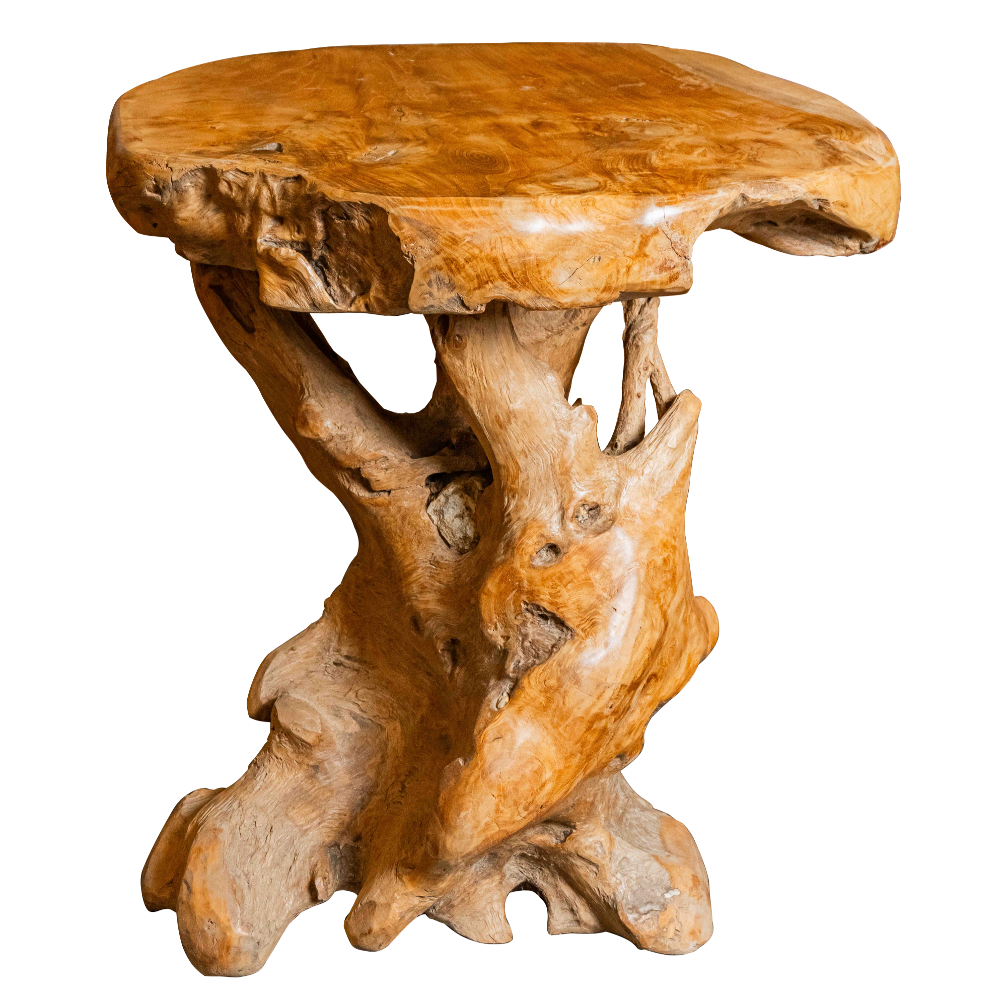 Rustic Teak Root Side Table