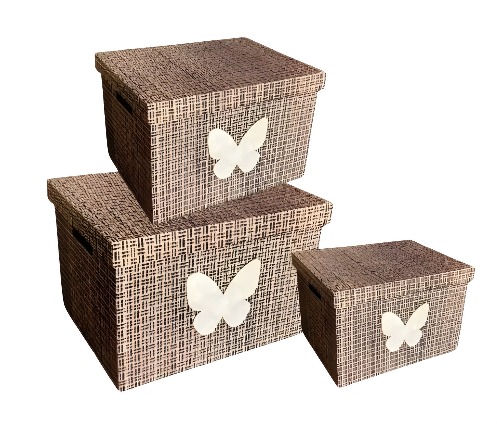 Water Hyacinth Rectangular Basket Capiz (Set of 3)
